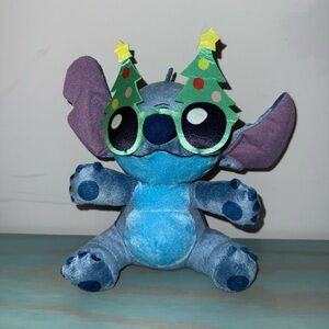 Disney Stitch Plush Toy with Christmas Glasses